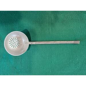 Vintage Metal Handheld Large Strainer, Wall Hanging, Shelf Display, Kitchen